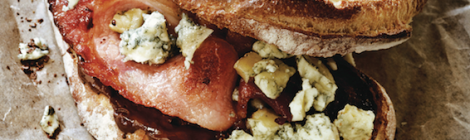 Paul a. Young Honey-cured bacon and stilton chocolate sandwich recipe